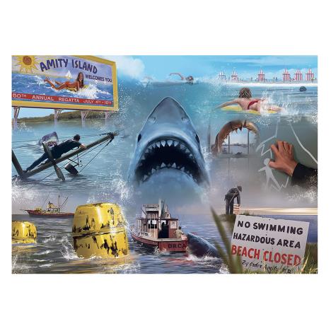 Universal Vault Collection Jaws 1000pc Jigsaw Puzzle Extra Image 1